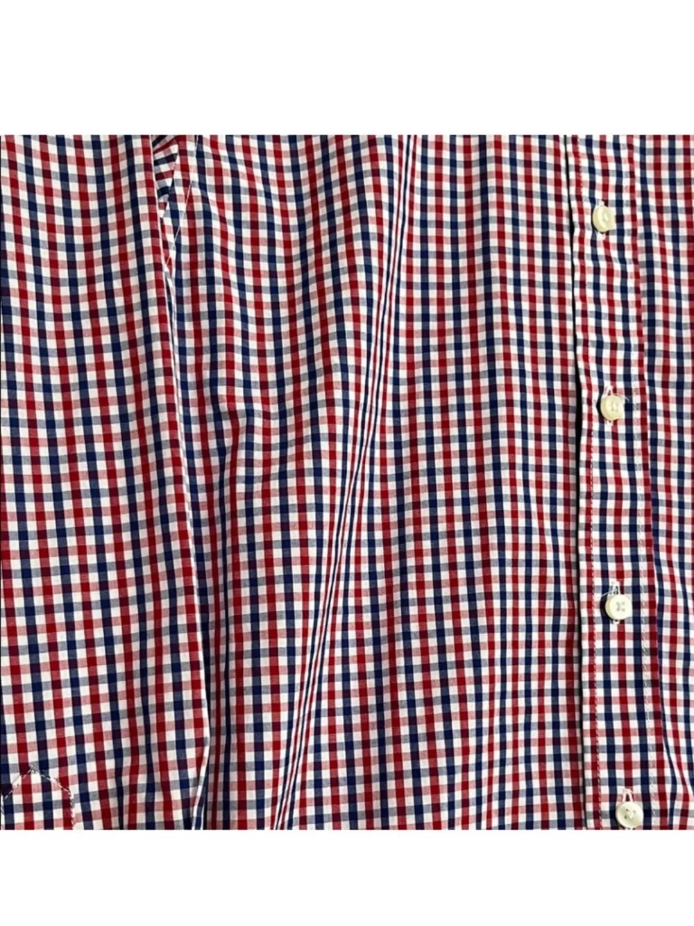 Tommy Hilfiger Boys Red Blue Gingham Dress Shirt - Long Sleeve Size 14